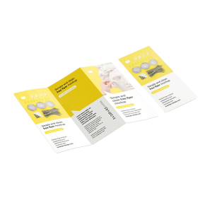 Bright Yellow Minimalist Tri-fold Flyers