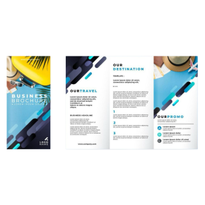 Geometric Travel Tri-fold Brochures