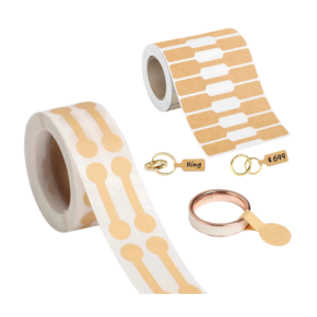 Roll Blank Kraft Unprinted Jewelry Price Stickers