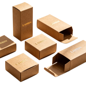 Kraft Gold Foil Tuck End Box