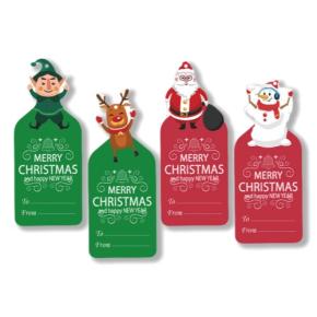 Custom Christmas Die-Cut Gift Tags 