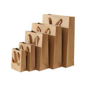 Custom Kraft Bags with Flat Handles