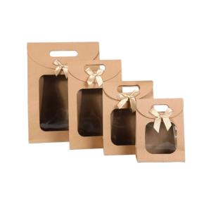 Custom Kraft Gift Bags with Window
