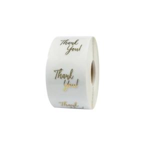 Custom Gold Foil Stamping Clear Roll Labels