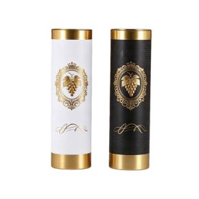 Custom Wine Paper Tube with Metal Lids