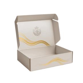 Custom Classic Corrugated Mailer Box with Gold Foil