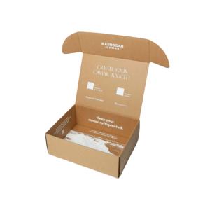 Custom Kraft Corrugated Mailer Box with Silk-screen