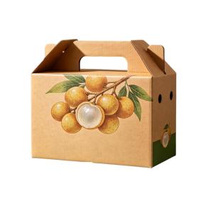 Custom Fresh Fruit Corrugated Box with Handle
